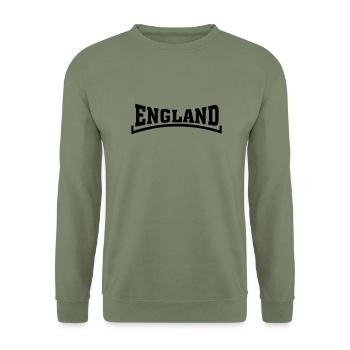 england - Unisex Pullover - Armeegrün - Vorne - Alina (178cm) & Michal (187cm)