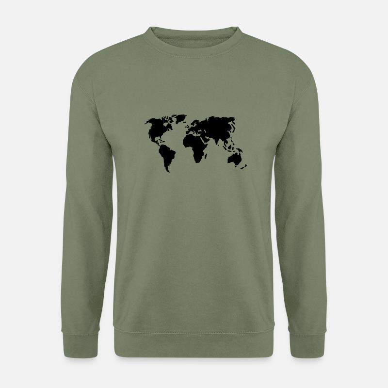 world map - Unisex Sweatshirt - army green