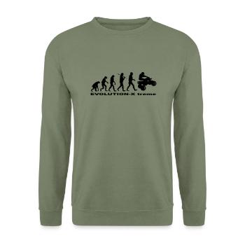 Evolution X-treme - Unisex Pullover - Armeegrün - Vorne - Alina (178cm) & Michal (187cm)