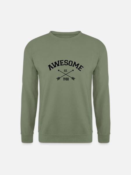 Awesome Est 1988 - Sweat-shirt Unisexe - vert militaire