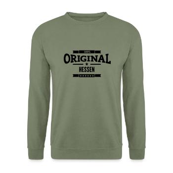 Original Hessen - Unisex Pullover - Armeegrün - Vorne - Alina (178cm) & Michal (187cm)
