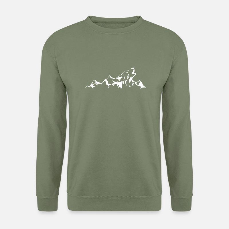 Berg Wolf - Unisex Pullover - Armeegrün