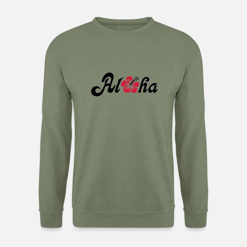 Aloha Hibiscus Blüte - Unisex Pullover - Armeegrün