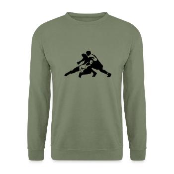 RINGEN - Unisex Pullover - Armeegrün - Vorne - Alina (178cm) & Michal (187cm)