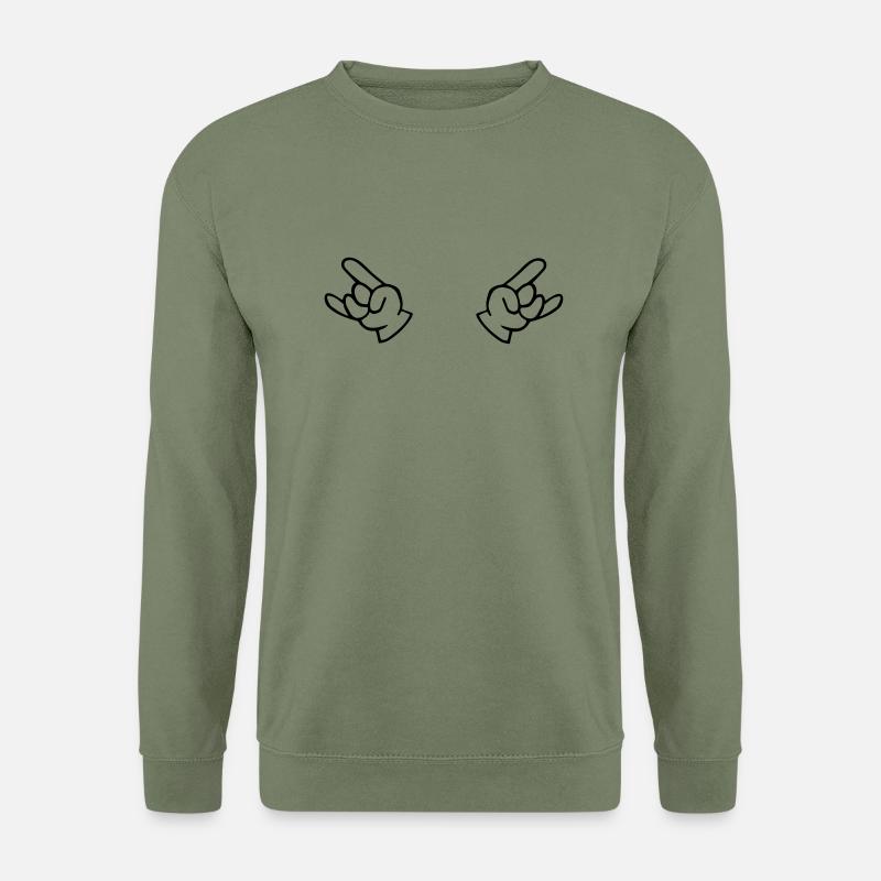 Hände metal - Unisex Pullover - Armeegrün