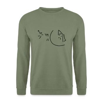 handballer vor tor - Unisex Pullover - Armeegrün - Vorne - Alina (178cm) & Michal (187cm)