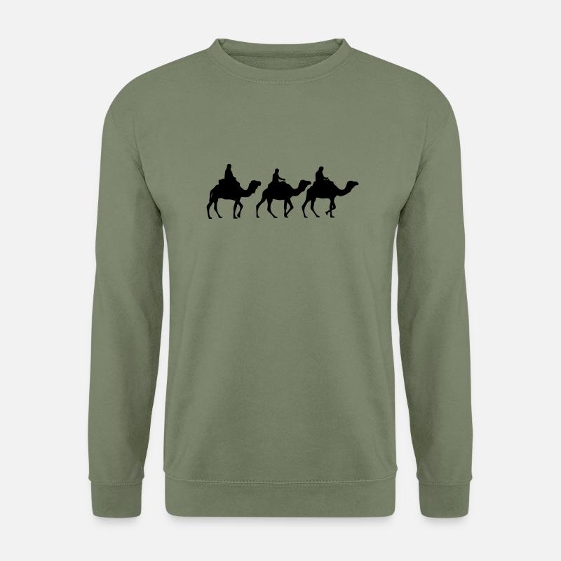 Camel - Dromedar - Kamel - Karawane - Unisex Pullover - Armeegrün