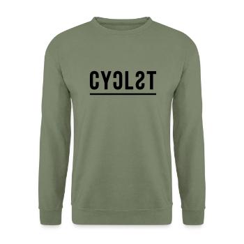 cyclist 2 - Unisex Pullover - Armeegrün - Vorne - Alina (178cm) & Michal (187cm)