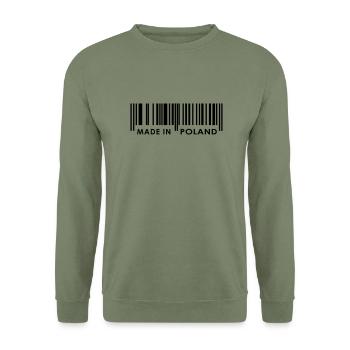 Made in Poland / Pologne - Sweat-shirt Unisexe - vert militaire - Devant - Alina (178cm) & Michal (187cm)