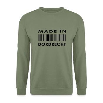 madein nl 14 dordrecht - Unisex Pullover - Armeegrün - Vorne - Alina (178cm) & Michal (187cm)