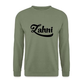 Zahn - Unisex Pullover - Armeegrün - Vorne - Alina (178cm) & Michal (187cm)
