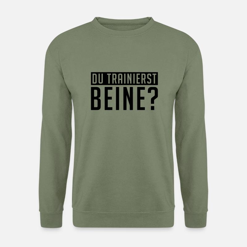 du_trainierst_beine_ry1 - Unisex Pullover - Armeegrün