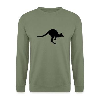 Känguru - Unisex Pullover - Armeegrün - Vorne - Alina (178cm) & Michal (187cm)