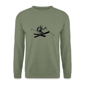 Freeride - Unisex Pullover - Armeegrün - Vorne - Alina (178cm) & Michal (187cm)