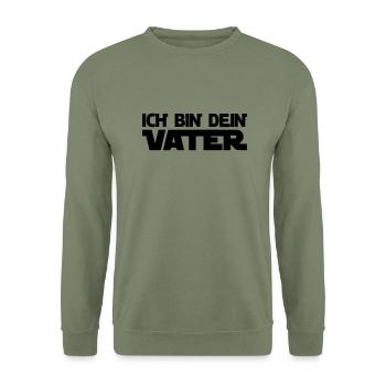 ICH BIN DEIN VATER - Unisex Pullover - Armeegrün - Vorne - Alina (178cm) & Michal (187cm)