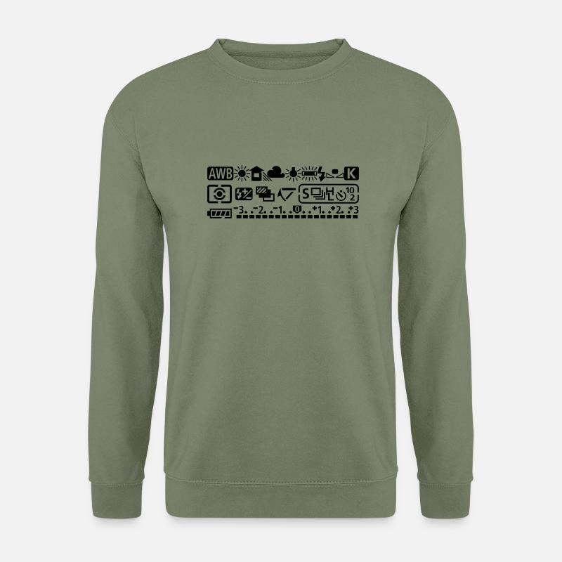 Digitalkamera-Icons - Unisex Pullover - Armeegrün