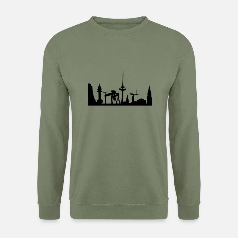 skyline kiel - Unisex Pullover - Armeegrün