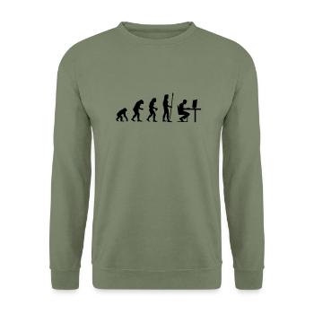 evolution_pc_gamer2 - Unisex Sweatshirt - army green - Front - Alina (178cm) & Michal (187cm)