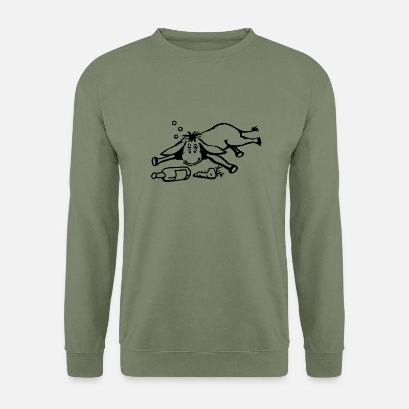 Esel betrunken - Unisex Pullover - Armeegrün
