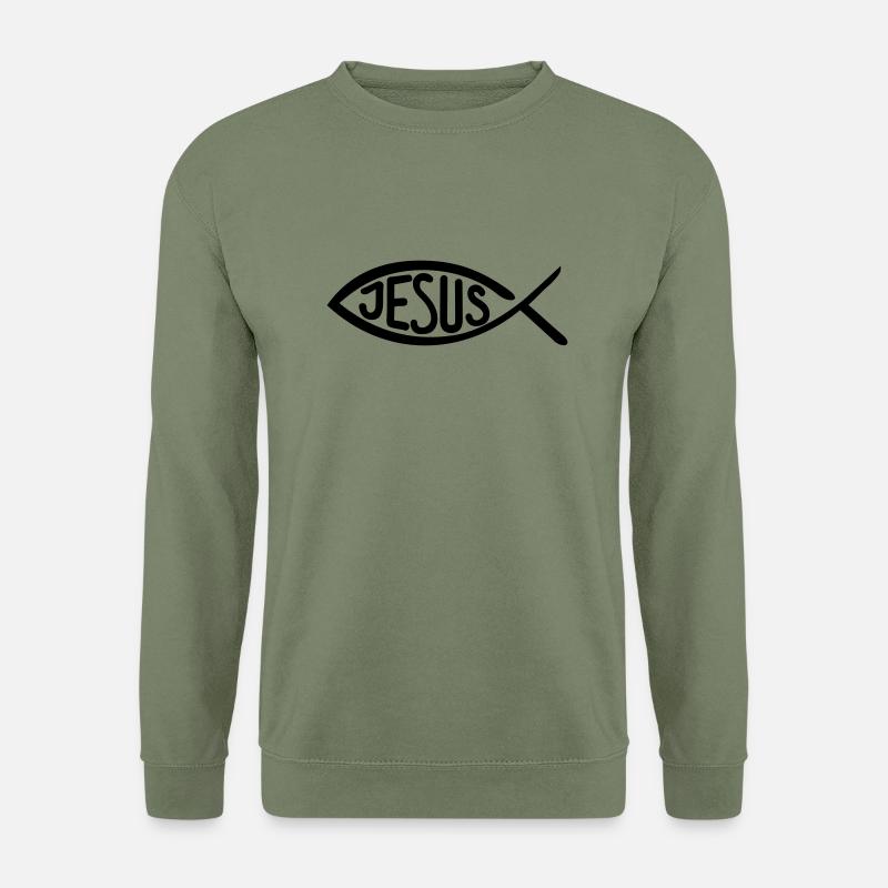 Jesus Fish - Unisex Sweatshirt - army green