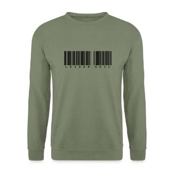 Leider Geil Barcode - Unisex Pullover - Armeegrün - Vorne - Alina (178cm) & Michal (187cm)