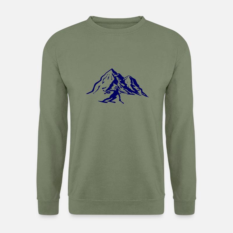 ski berge 01 - Unisex Pullover - Armeegrün