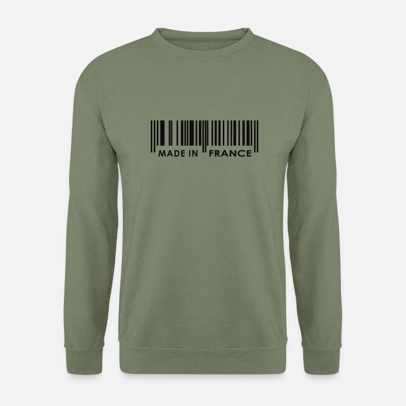Made in Frankreich Barcode - Unisex Pullover - Armeegrün