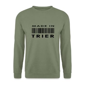 Trier - Unisex Sweatshirt - army green - Front - Alina (178cm) & Michal (187cm)