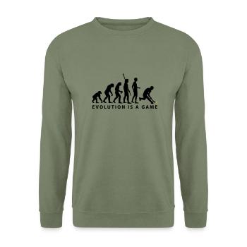 evolution_herren_hockey_b_2c - Sweat-shirt Unisexe - vert militaire - Devant - Alina (178cm) & Michal (187cm)