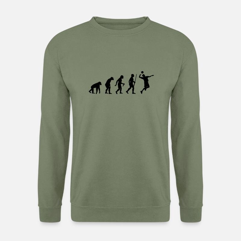 Volleyballer Evolution - Unisex Pullover - Armeegrün