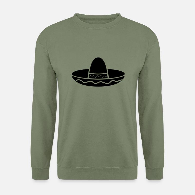 mexico_hut_01 - Unisex Pullover - Armeegrün