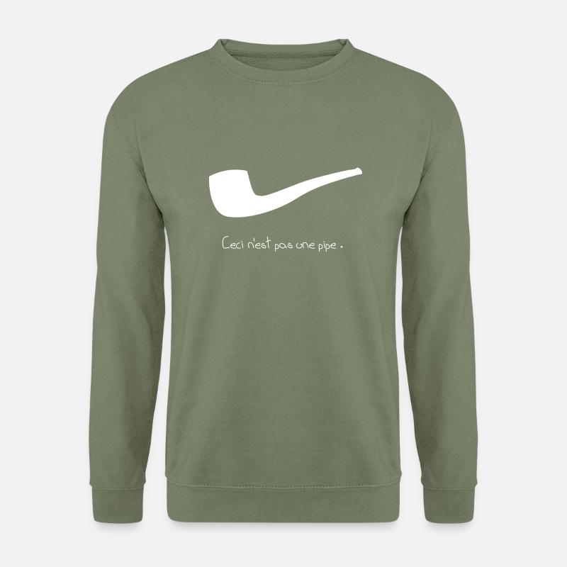 ceci n'est pas une pipe. - Unisex Pullover - Armeegrün
