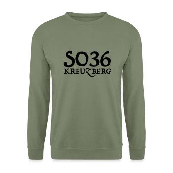 SO36 Kreuzberg - Unisex Pullover - Armeegrün - Vorne - Alina (178cm) & Michal (187cm)