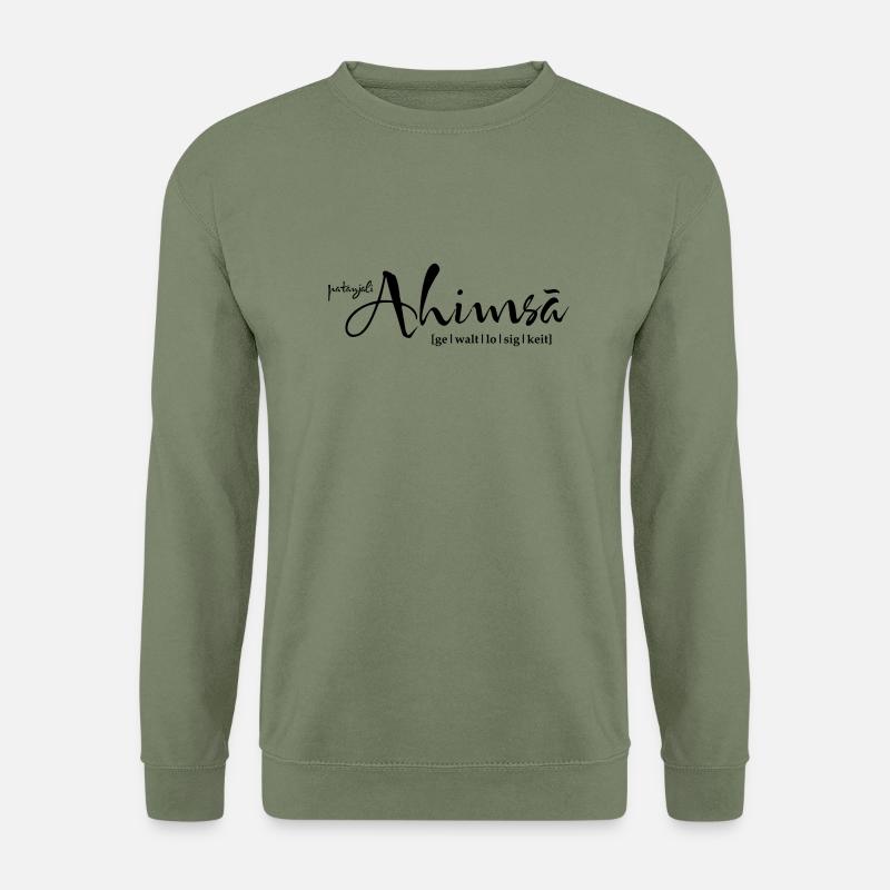 yoga ahimsa gewaltlosigkeit - Unisex Pullover - Armeegrün