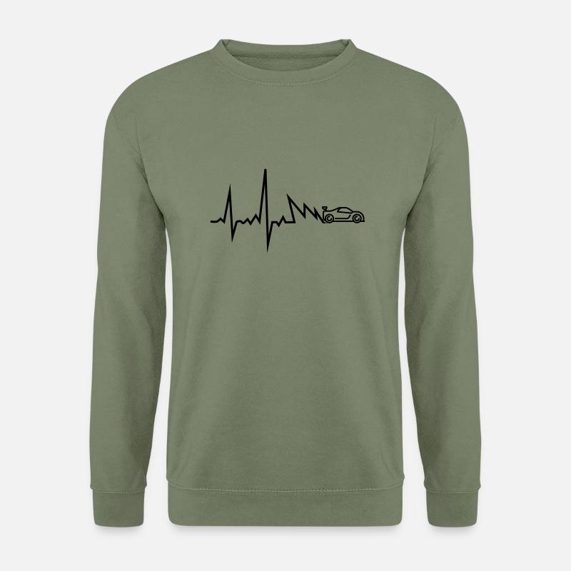 Race Car Pulse T-Shirt - Unisex Pullover - Armeegrün