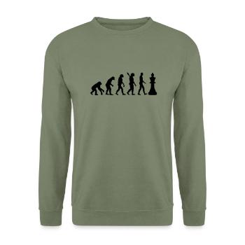 Schach - Unisex Pullover - Armeegrün - Vorne - Alina (178cm) & Michal (187cm)