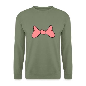 Bow - Unisex Sweatshirt - army green - Front - Alina (178cm) & Michal (187cm)