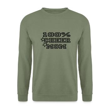 cheermom - Unisex Pullover - Armeegrün - Vorne - Alina (178cm) & Michal (187cm)