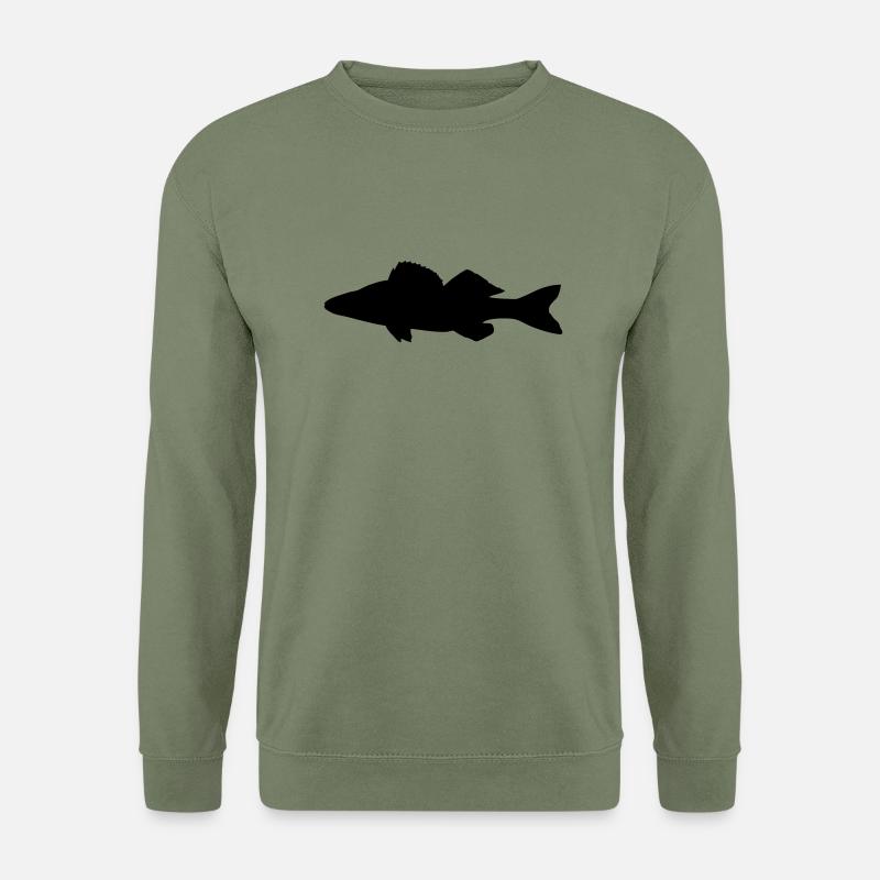 Zander - Fisch - Fish - Unisex Pullover - Armeegrün