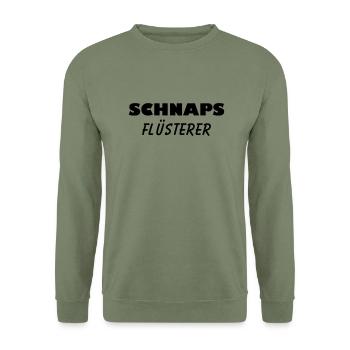 Schnaps Flüsterer - Unisex Pullover - Armeegrün - Vorne - Alina (178cm) & Michal (187cm)