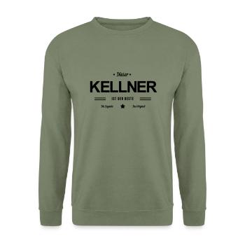 Bester Kellner - Unisex Pullover - Armeegrün - Vorne - Alina (178cm) & Michal (187cm)