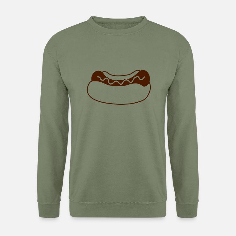 Fast Food Wuerstchen - Unisex Pullover - Armeegrün