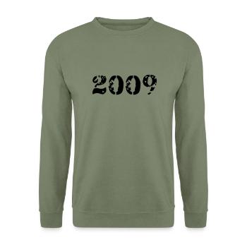 2009 - Unisex Pullover - Armeegrün - Vorne - Alina (178cm) & Michal (187cm)