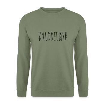 Knuddelbär - Unisex Pullover - Armeegrün - Vorne - Alina (178cm) & Michal (187cm)