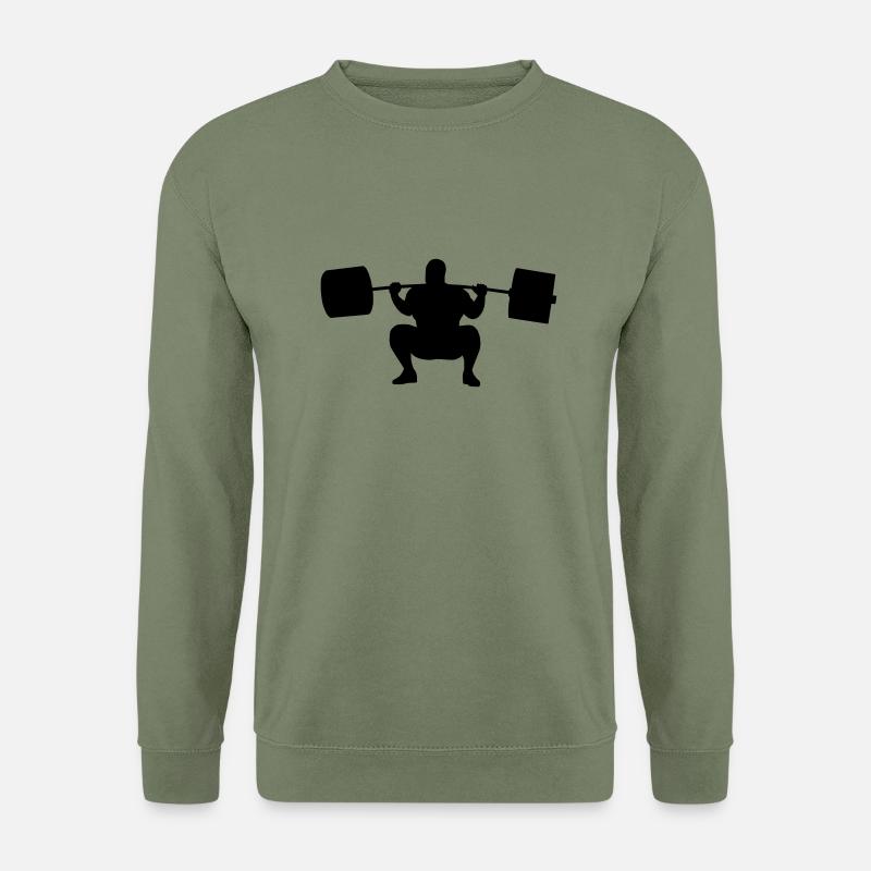 Kniebeuge tief - Unisex Pullover - Armeegrün