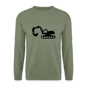 Pelle - T-shirt pour conducteurs d'équipement - Sweat-shirt Unisexe - vert militaire - Devant - Alina (178cm) & Michal (187cm)