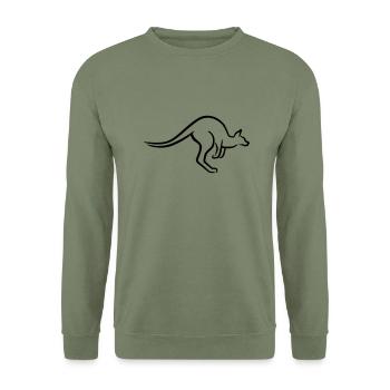 Känguru - Unisex Pullover - Armeegrün - Vorne - Alina (178cm) & Michal (187cm)