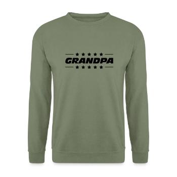 Grandpa - Sweat-shirt Unisexe - vert militaire - Devant - Alina (178cm) & Michal (187cm)