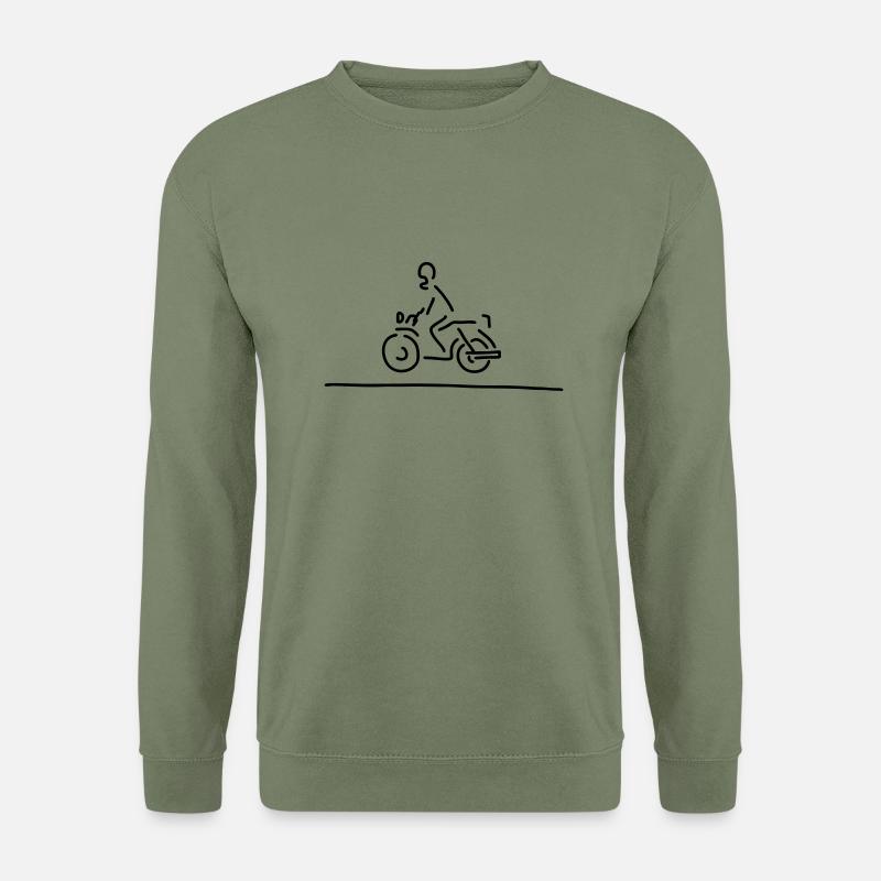 motorrad fahrer - Unisex Pullover - Armeegrün