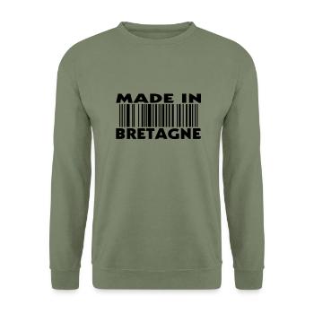 Made in BRITAIN (1c) - Unisex Sweatshirt - army green - Front - Alina (178cm) & Michal (187cm)
